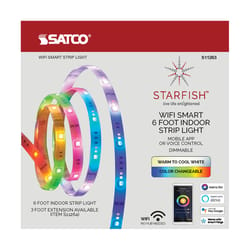 Satco Starfish 72 in. L Multicolored Plug-In LED Smart-Enabled Tape Light 1 pk
