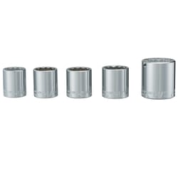 Craftsman 1-1/2 in. S X 1/2 in. drive S SAE 12 Point Standard Socket Set 5 pc
