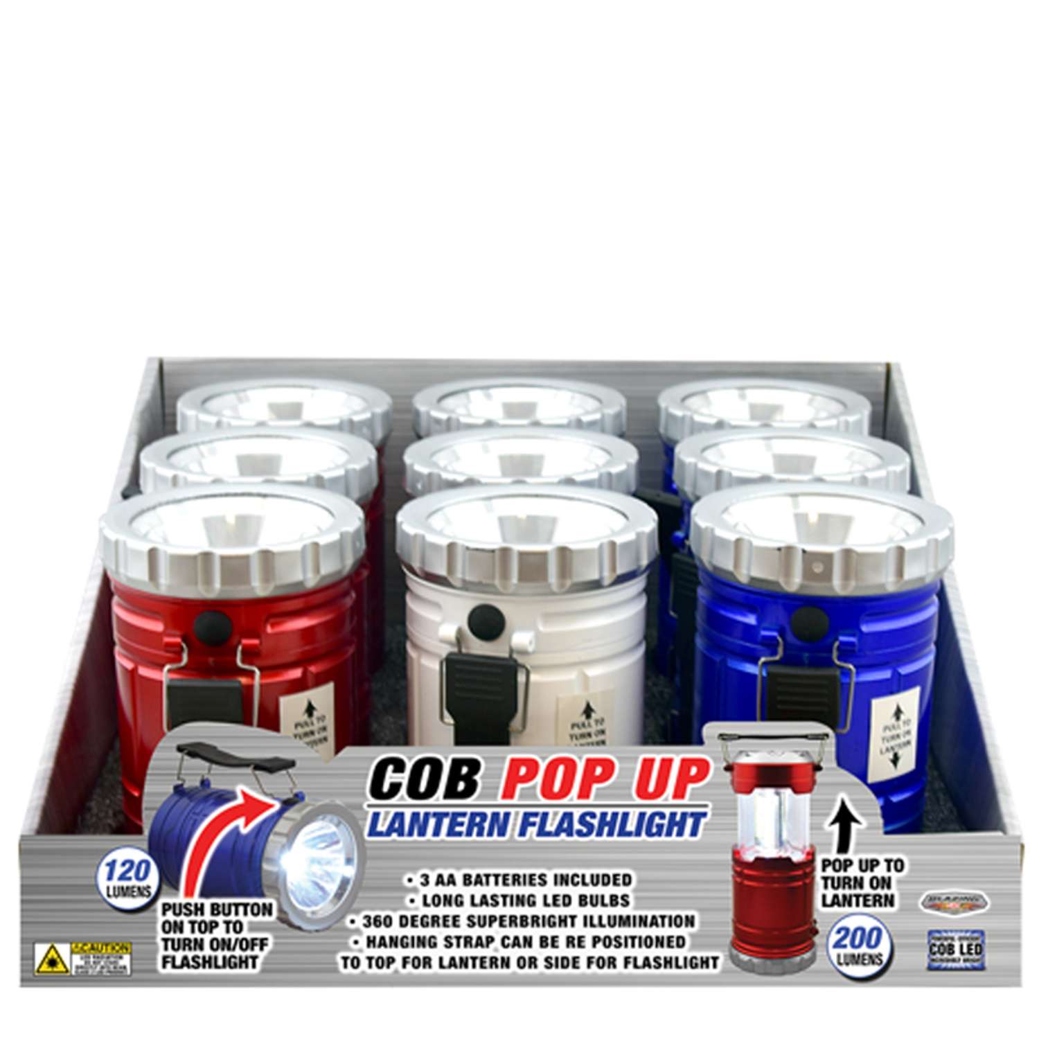 Blazing LEDz 120/200 lm Assorted LED 2in1 Lantern and Flashlight Ace Hardware