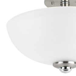 Globe Electric Hudson 8.25 in. H X 13 in. W X 13 in. L Brushed Nickel Ceiling Light