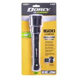 Dorcy 290 lm Black LED Rechargeable Flashlight 18650 Battery