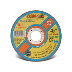 CGW 4-1/2 in. D X 7/8 in. Aluminum Oxide Cut-Off Wheel 1 pc