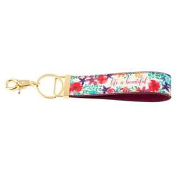 Karma Floral Loop Keychain Vegan Leather 1 pk