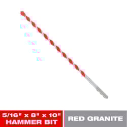 Diablo SPEEDemon 5/16 in. X 10 in. L Carbide Tipped Red Granite Hammer Drill Bit Round Shank 1 pk
