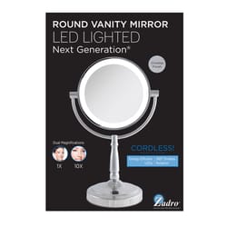 Zadro Next Generation 5.5 in. H X 5.5 in. W LED Vanity Mirror Chrome Silver