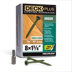 Deck Plus No. 8 X 1-5/8 in. L Green Star Flat Head Exterior Deck Screws 1 lb