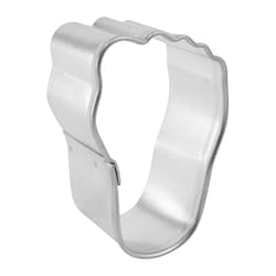R&M International Corp International Corp 1 in. W X 2 in. L Mini Foot Cookie Cutter Silver 1 pc