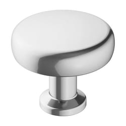 Amerock Factor Contemporary Round Cabinet Knob 1-1/4 in. D 1-1/16 in. Polished Chrome 1 pk