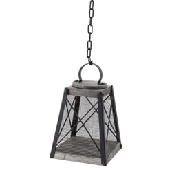 Woodlink Modern Farmhouse 1.5 lb Metal/Wood Nyjer Thistle Seed Bird Feeder