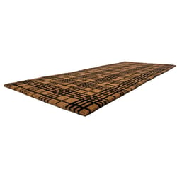 Entryways 60 in. W X 24 in. L Black/Natural Fine Plaid Coir Door Mat