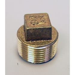 Campbell 2 in. MPT Red Brass Square Head Plug