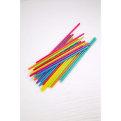 Kikkerland Assorted Plastic Reusable Straws