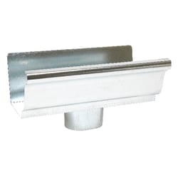 Amerimax 6.5 in. H X 10 in. W X 5.5 in. L Metallic Galvanized Steel K End w/Drop