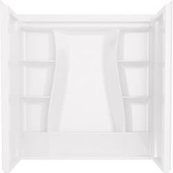 Delta Classic 500 61-1/4 in. H X 32 in. W X 60 in. L White Bathtub Wall