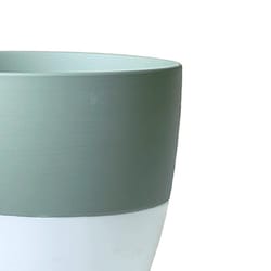 Chive Dyad 3 in. D Ceramic Succulent Pot Peacock Green