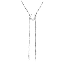 Montana Silversmiths Women's Horseshoe Bolo Luck Silver Necklace
