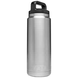 YETI  Rambler  Silver  Stainless Steel  Insulated Bottle  BPA Free 26 oz. 