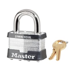 Master Lock 3-3/5 in. H X 2-2/7 in. W X 1-2/7 in. L Steel 4-Pin Cylinder Padlock