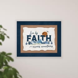 P Graham Dunn 11.75 in. H X 14.75 in. L Multicolored MDF Live by Faith Wall Decor