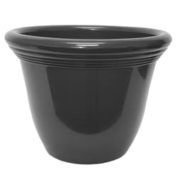 Misco 7 in. H X 9 in. D Plastic Planter Black