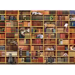 Cobble Hill Cat Library Jigsaw Puzzle 1000 pc