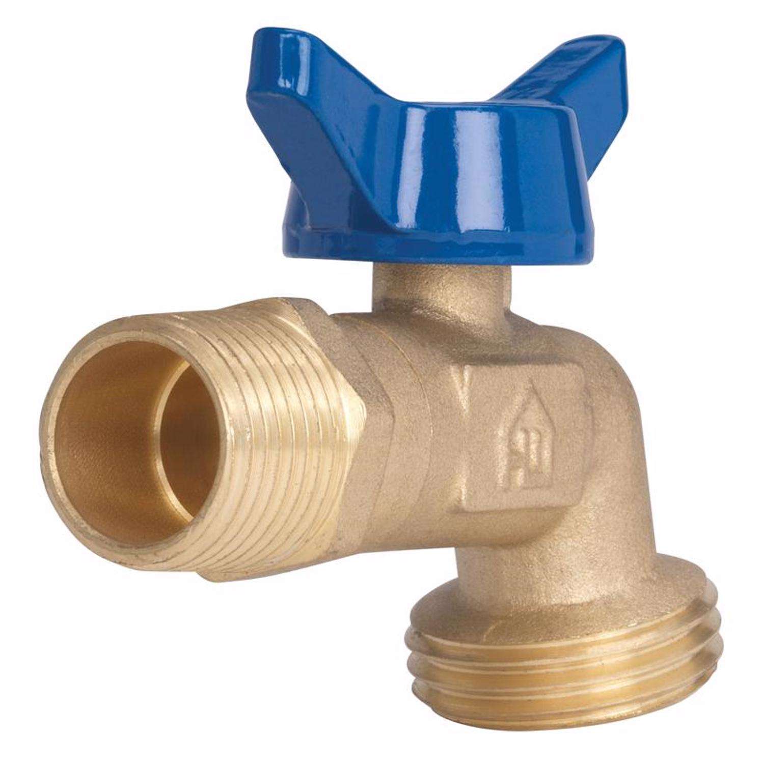 Homewerks 1/2 in. MIP X 3/4 in. MHT Brass Hose Bibb Ace Hardware