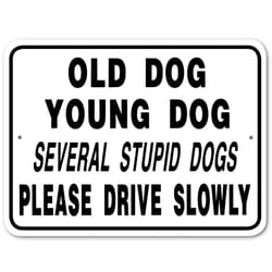 Noble Beasts Graphics English White Novelty Sign 9 in. H X 12 in. W