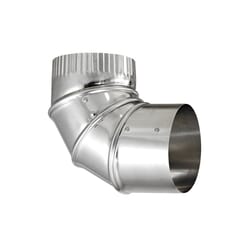 Lambro 4 in. D Silver Aluminum Elbow