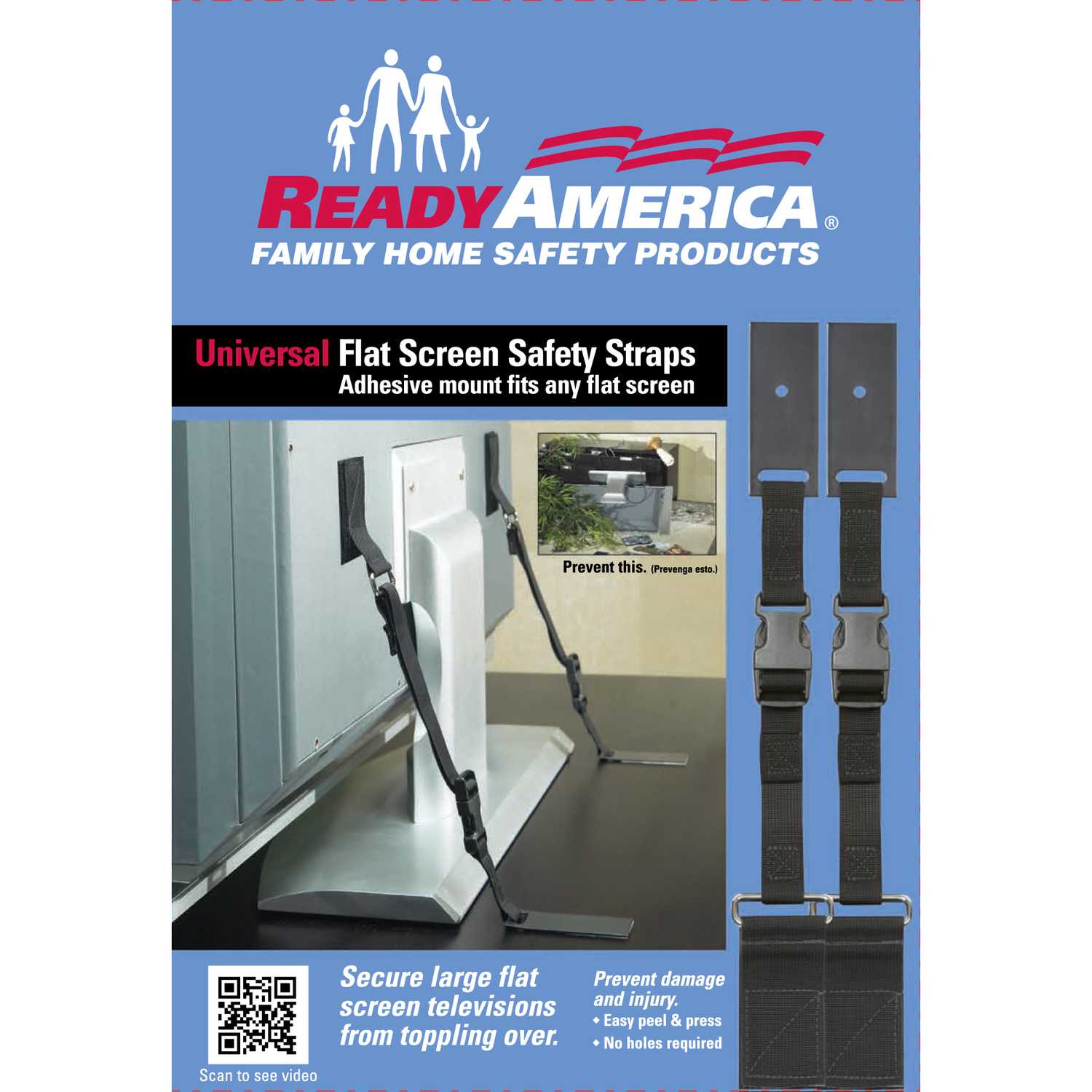 Quake Hold 10 in. to 70 in. 150 lb. capacity Flat Screen Safety Strap