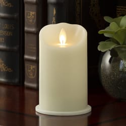 Sterno Home White No Scent Iflicker Smooth Pillar Candle