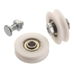 Ace Silver/White Nylon/Steel Roller Assembly 2 pc