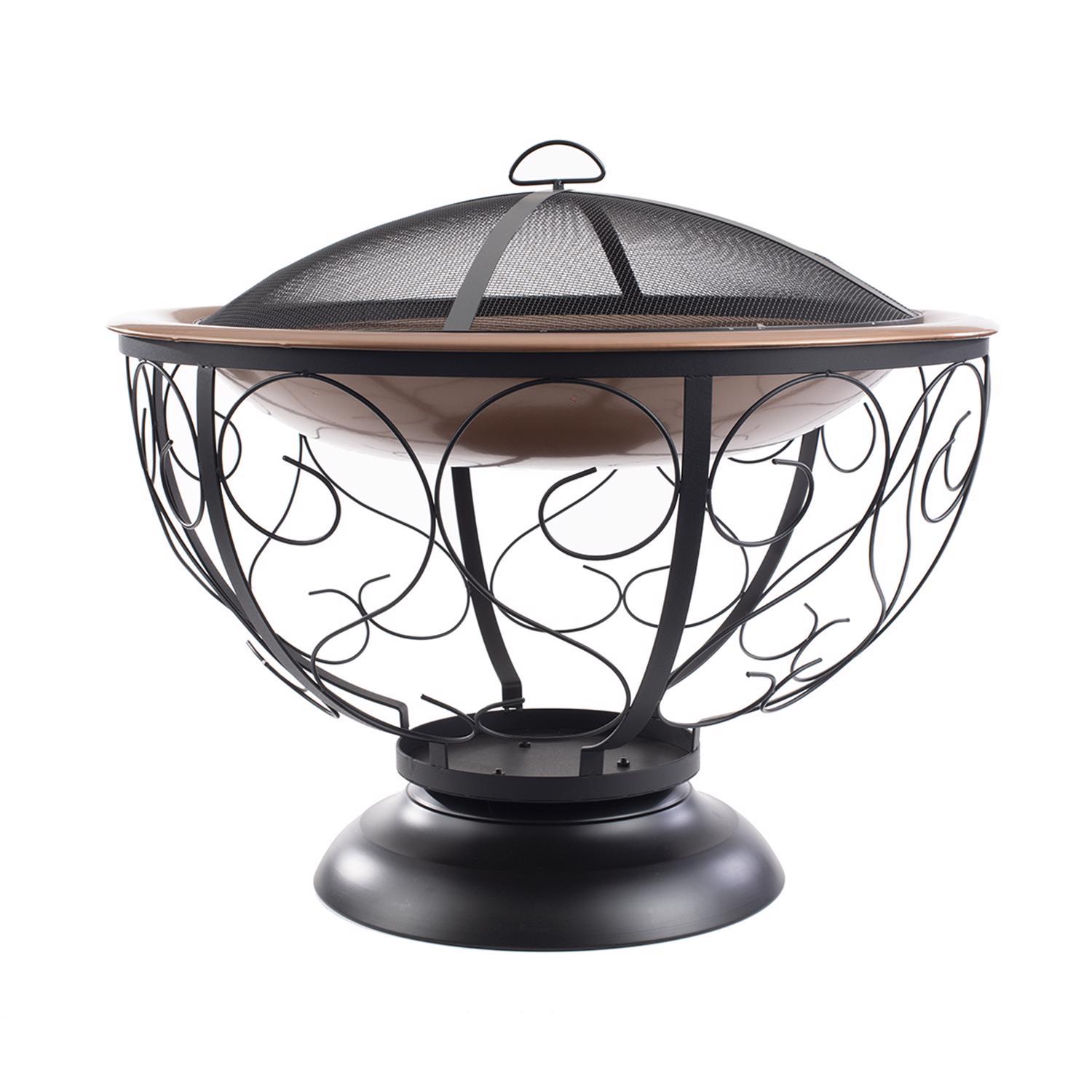 Blue Sky Outdoor Living 29.53 in. W Steel Round Wood Fire Pit Sansujyuku sansujyuku.com