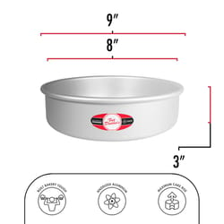 Fat Daddio's ProSeries 9 in. Round Cake Pan Silver 1 pc