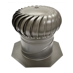 Master Flow 20 in. H X 18 in. D Galvanized Weatherwood Steel Turbine and Base