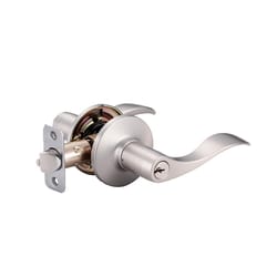 Ace Wave Satin Nickel Entry Lever KW1 1-3/4 in.