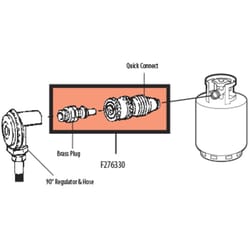 Mr. Heater 1/4 in. D Brass Excess Flow Soft Nose P.O.L x Male Pipe Thread Propane Coupling Adapter K