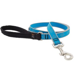 LupinePet Reflective Blue Daimond Nylon Dog Leash