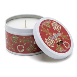 Primal Elements Red/White Gingerbread Scent Tin Can Candle