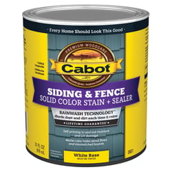 Cabot Siding & Fence Solid Tintable White Base Stain and Sealer 1 qt