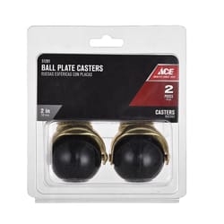 Ace 2 in. D Swivel Rubber Hooded Ball Caster 80 lb 1 pk