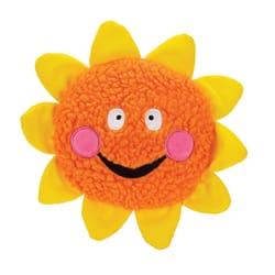 Boss Pet Zanies Yellow Berber Smiling Sun Dog Toy 8 in. 1 pk