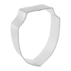 R&M International Corp International Corp 4 in. L Shield Plaque Cookie Cutter Silver 1 pc