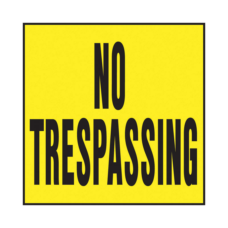 UPC 029069031077 product image for Hy-Ko 11in x 11in No Trespassing Plastic Sign (YP-7) | upcitemdb.com