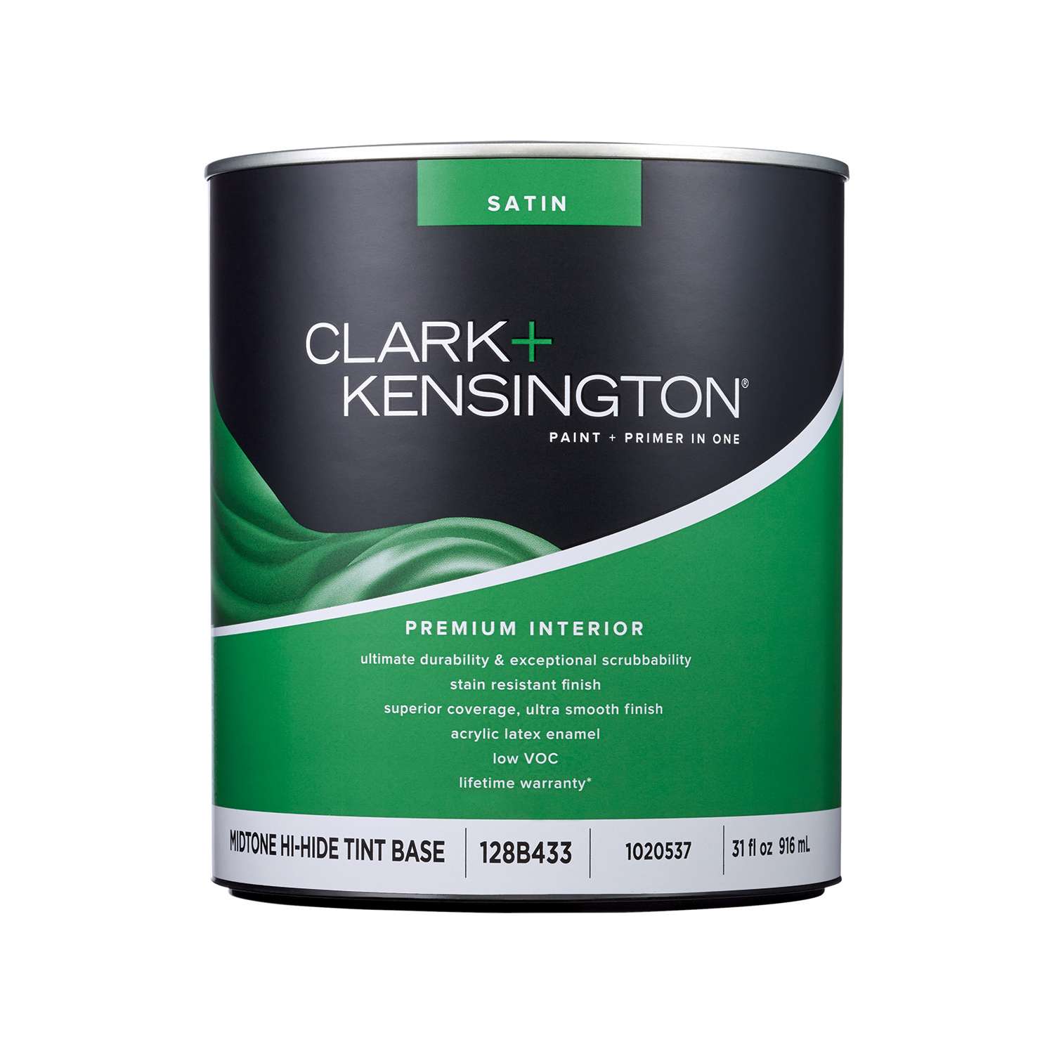 Clark+Kensington Satin Tint Base Mid-Tone Base Premium Paint Interior 1 ...