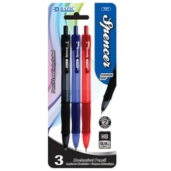 Bazic Products Spencer HB 0.9 mm Mechanical Pencil 3 pk