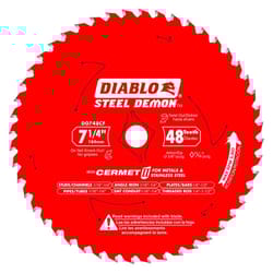 Diablo Steel Demon 7-1/4 in. D X 5/8 in. Cermet Metal Saw Blade 48 teeth 1 pk