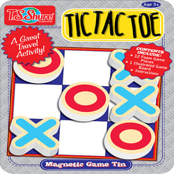 T.S. Shure Tic Tac Toe Magnetic Game Tin Multicolor 13 pc