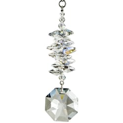 Woodstock Chimes Clear Crystal 4 in. Octagon Wind Chime