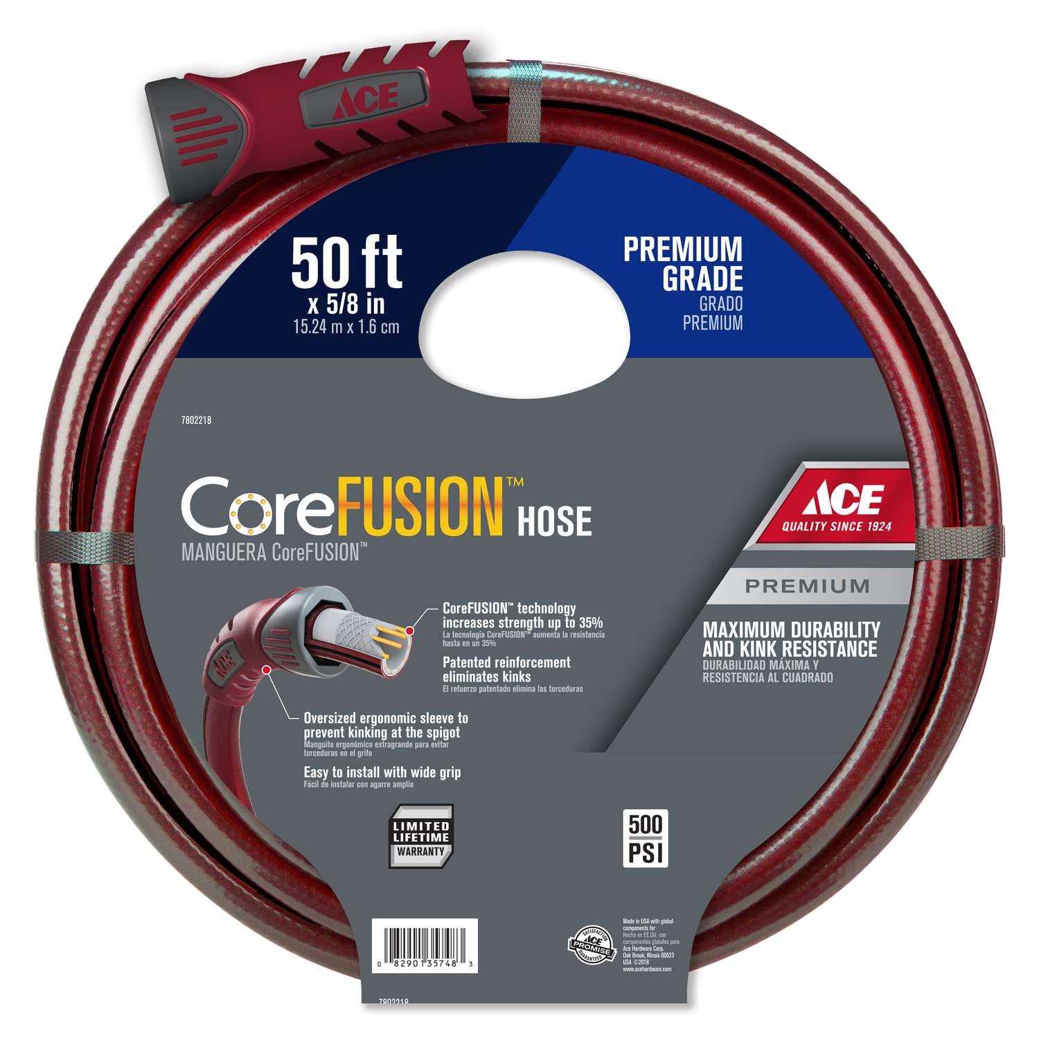 Ace CoreFusion 5/8 in. D X 50 ft. L Premium Grade Garden Hose Ace