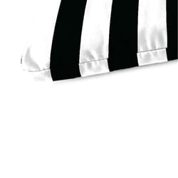 Jordan Manufacturing Black/White Cabana Stripe Polyester Bench Cushion 3.5 in. H X 18 in. W X 48 in.